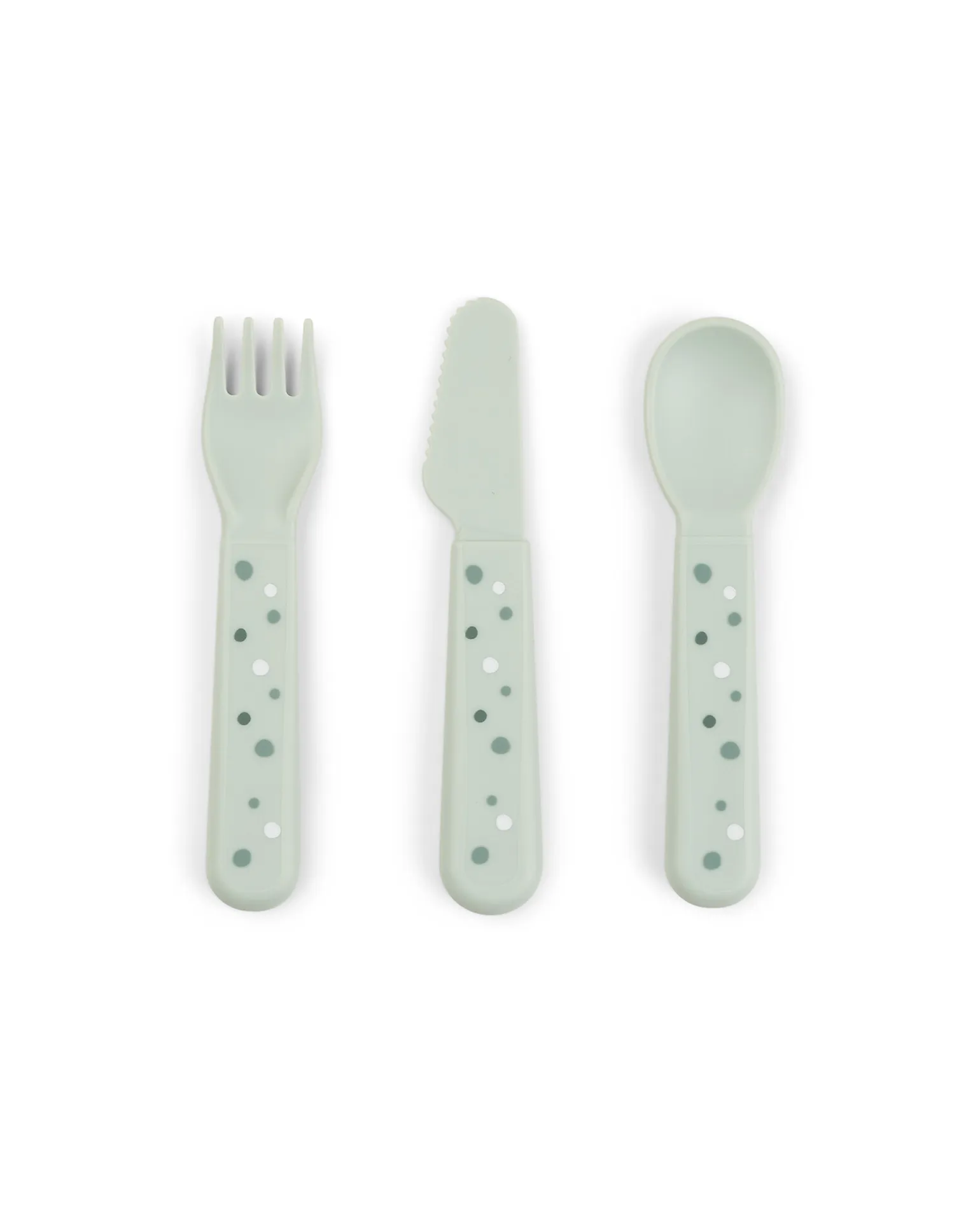 Set Posate Foodie - Happy Dots Verde - 100% PP Alimentare