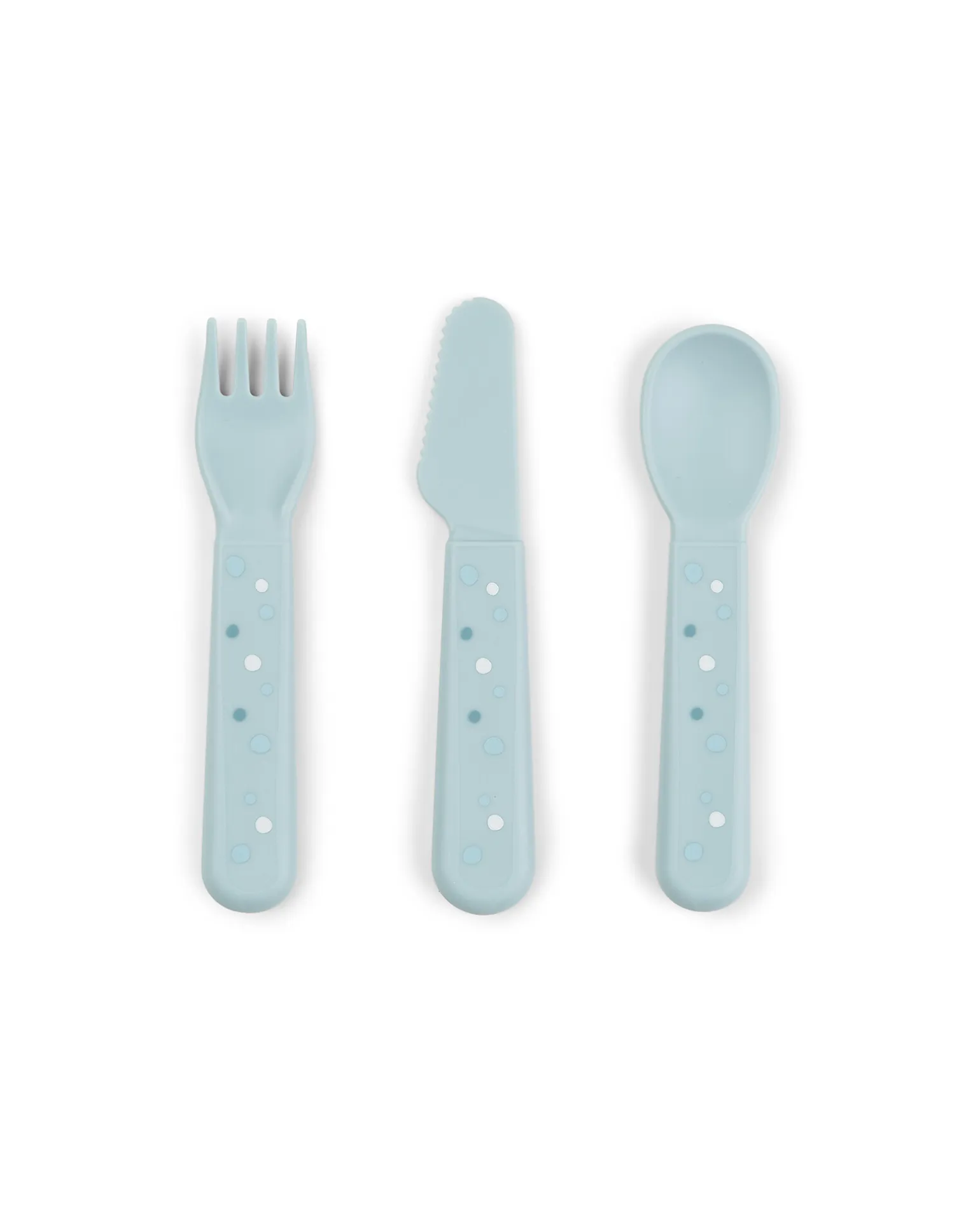 Set Posate - Happy Dots Blu - 100% PP Alimentare