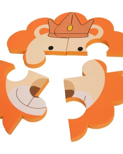 Set 3 Puzzle Adesivi Animali - Panda Elefante Leone - 3+ Anni