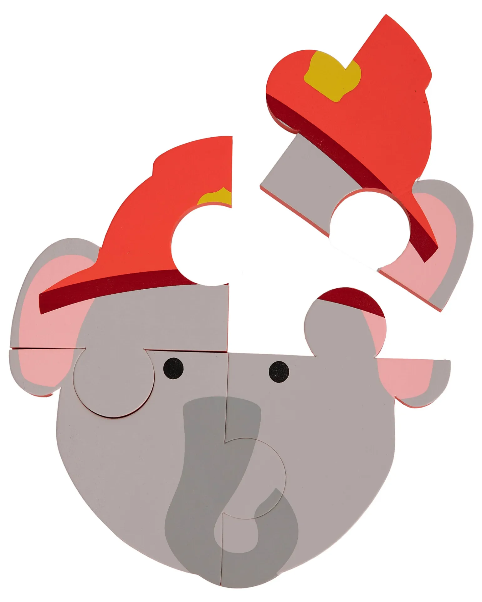Set 3 Puzzle Adesivi Animali - Panda Elefante Leone - 3+ Anni