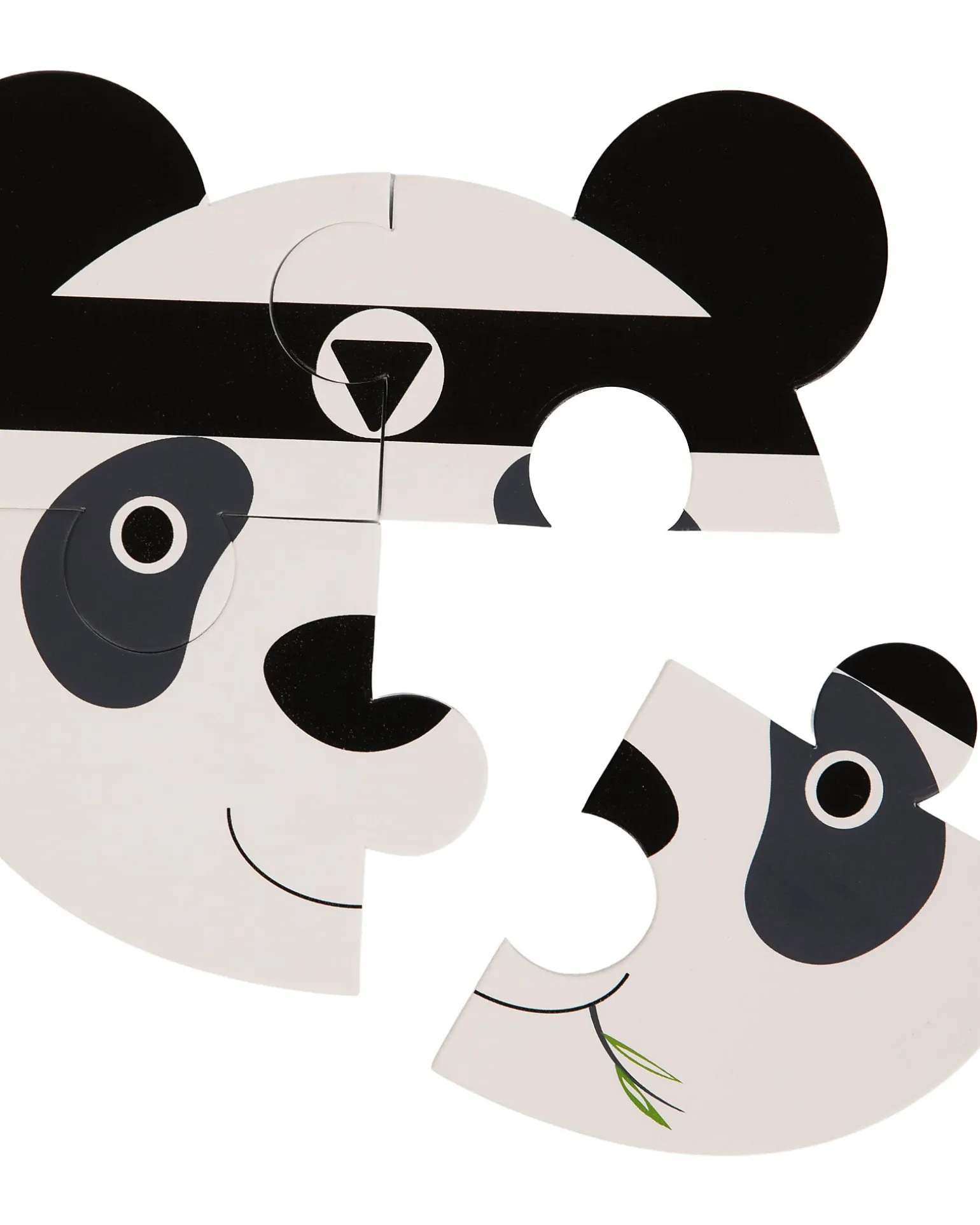 Set 3 Puzzle Adesivi Animali - Panda Elefante Leone - 3+ Anni