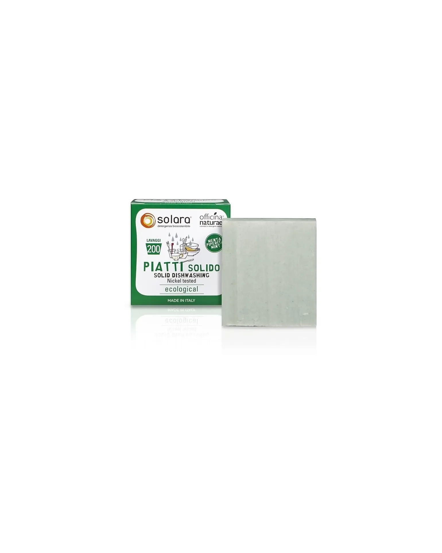 Set Regalo Piatti Menta Zero Rifiuti: Detersivo Solido - Spazzola per Piatti - Porta Solido