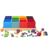 Set 12 Scatoline Montessoriane - Arcobaleno - Legno