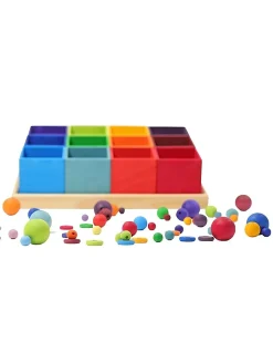 Set 12 Scatoline Montessoriane - Arcobaleno - Legno
