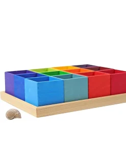 Set 12 Scatoline Montessoriane - Arcobaleno - Legno