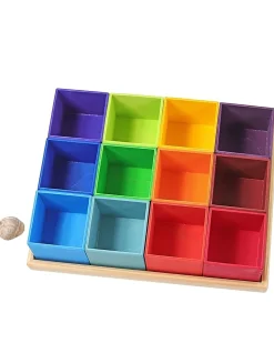 Set 12 Scatoline Montessoriane - Arcobaleno - Legno