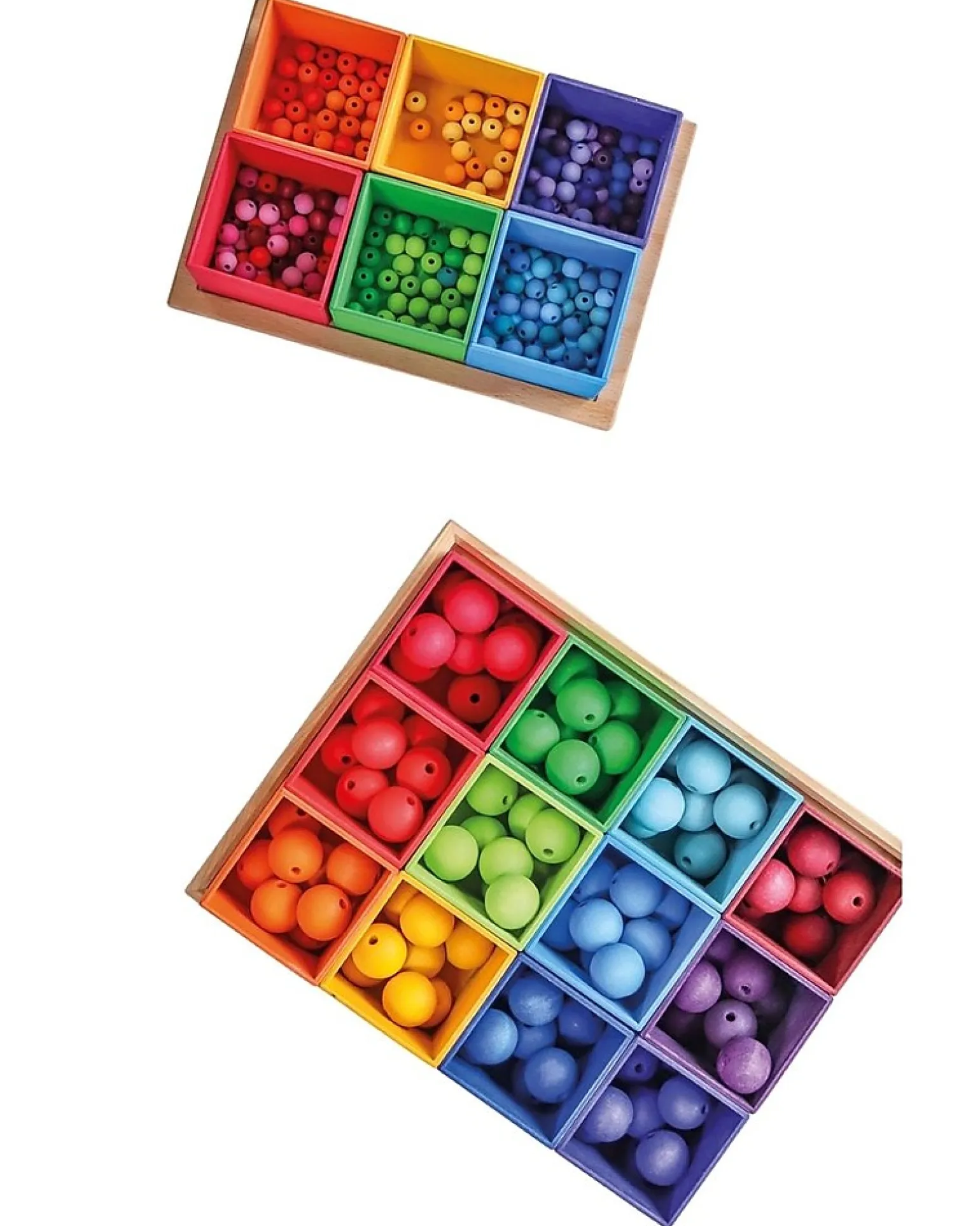 Set 12 Scatoline Montessoriane - Arcobaleno - Legno