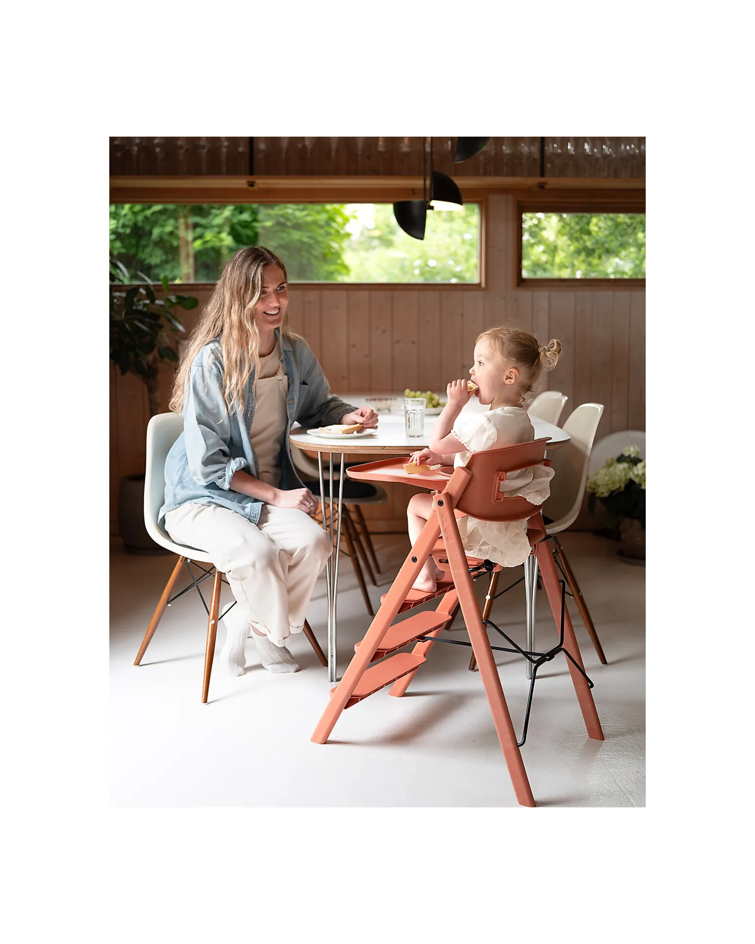Set Sponda di Sicurezza + Vassoio per Sedia Evolutiva KLAPP - Terracotta
