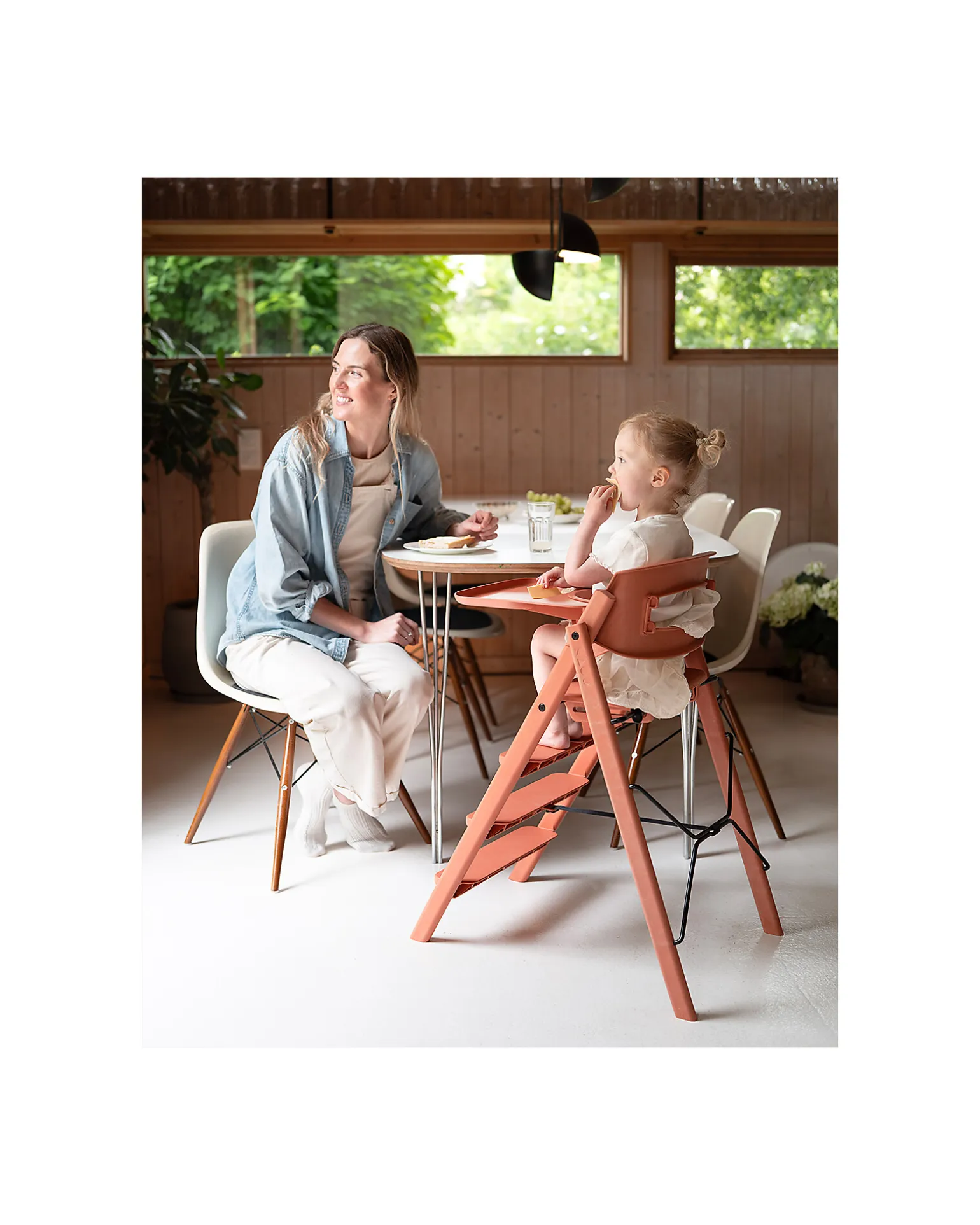 Set Sponda di Sicurezza + Vassoio per Sedia Evolutiva KLAPP - Terracotta