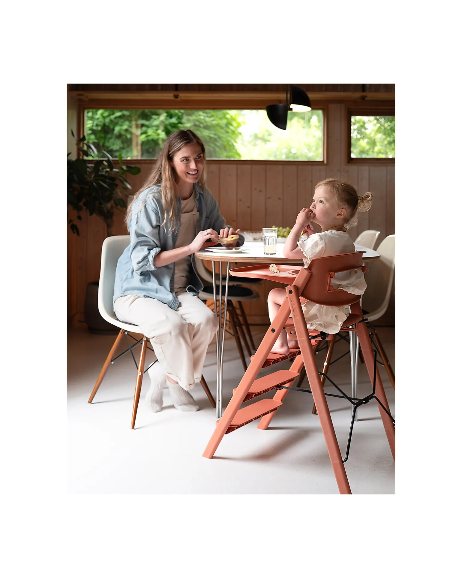 Set Sponda di Sicurezza + Vassoio per Sedia Evolutiva KLAPP - Terracotta