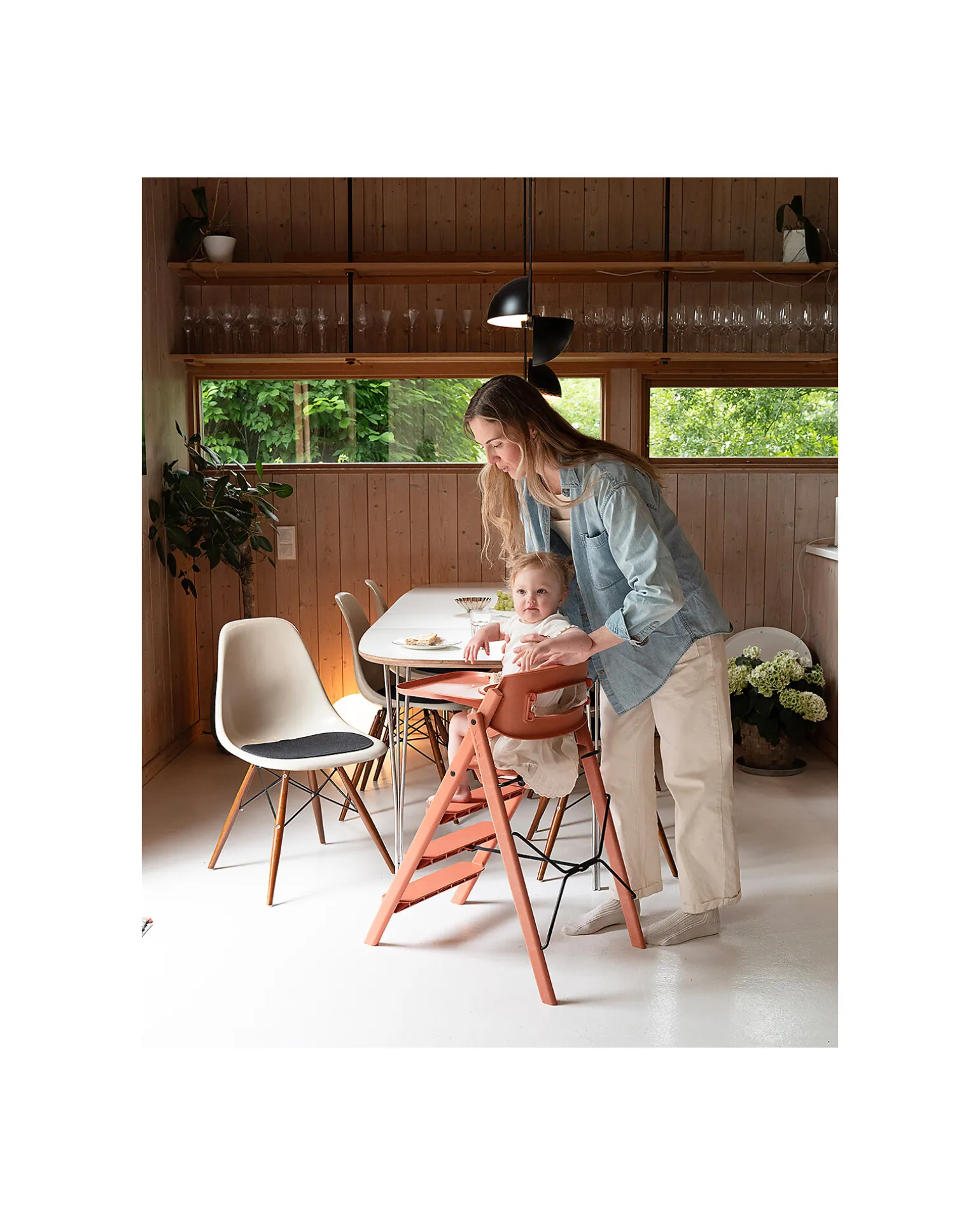 Set Sponda di Sicurezza + Vassoio per Sedia Evolutiva KLAPP - Terracotta