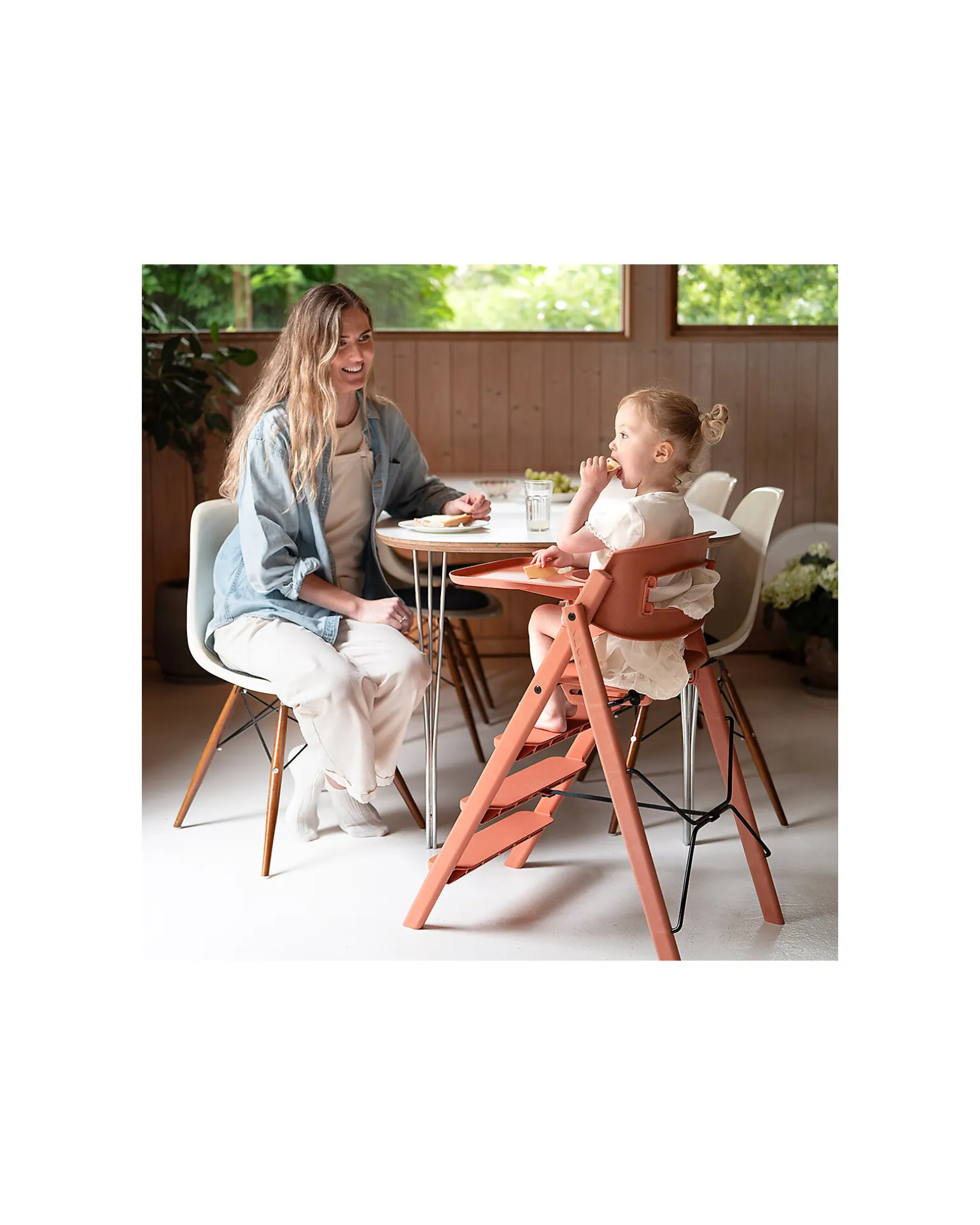 Set Sponda di Sicurezza + Vassoio per Sedia Evolutiva KLAPP - Terracotta