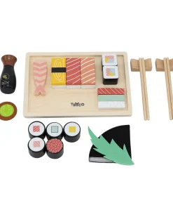 Set Sushi in Legno - 23 Pezzi - Colori ad Acqua Atossici - 18+ m