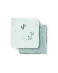 Set 2 Telini Antirigurgito - Lalee - Blu - 65x65 cm - 100% cotone