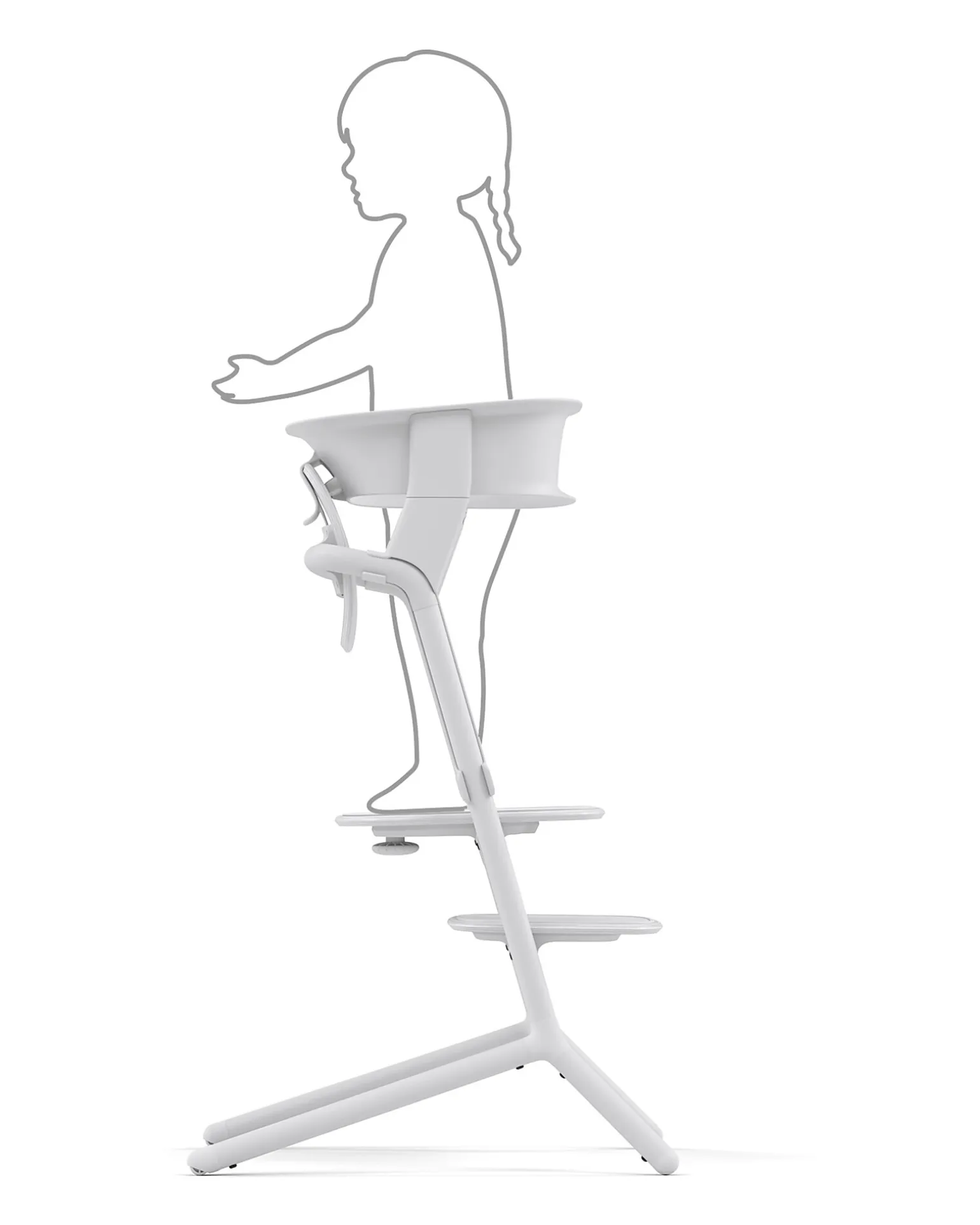 Set Torre di Apprendimento per Sedia Evolutiva LEMO - All White - Include Tappetini Antiscivolo