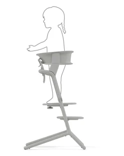 Set Torre di Apprendimento per Sedia Evolutiva LEMO - Suede Grey - Include Tappetini Antiscivolo