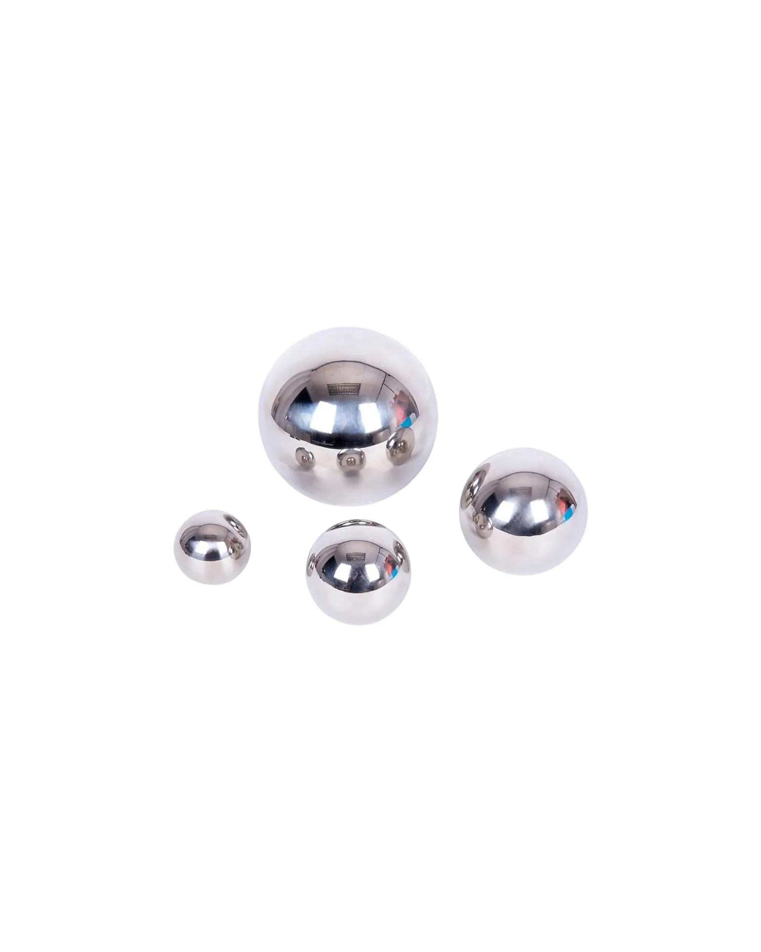 Sfere Sensoriali Riflettenti - Argento Specchiato - 4 Palline - Adatto a Tutte le Età