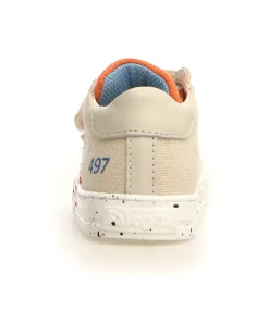Sneakers Salazar - Canvas - Delavè/Celeste/Milk - Dettaglio in Pelle
