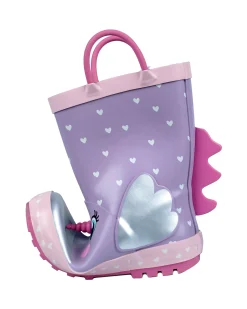 Stivali da Pioggia in Gomma - Foderati in Cotone - Unicorno Cuori