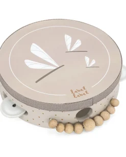 Tamburello con Sonagli in Legno FSC - Nougat -12+ m