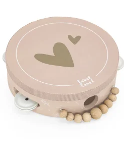 Tamburello con Sonagli - Rosa - Legno Certificato FSC