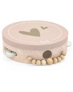 Tamburello con Sonagli - Rosa - Legno Certificato FSC