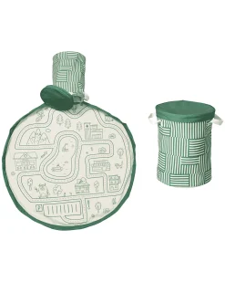 Tappeto Gioco + Cesta Porta Giochi 2-in-1 - Strada - 3+ anni