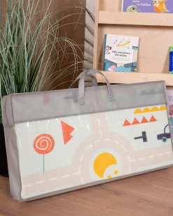 Tappeto Gioco Pieghevole Montessori 2 in 1 Reversibile e Morbido - Dino Friends - 180x150cm - dalla Nascita