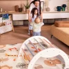 Tappeto Gioco Pieghevole Montessori 2 in 1 Reversibile e Morbido - Animal Friends - 180x150cm - dalla Nascita