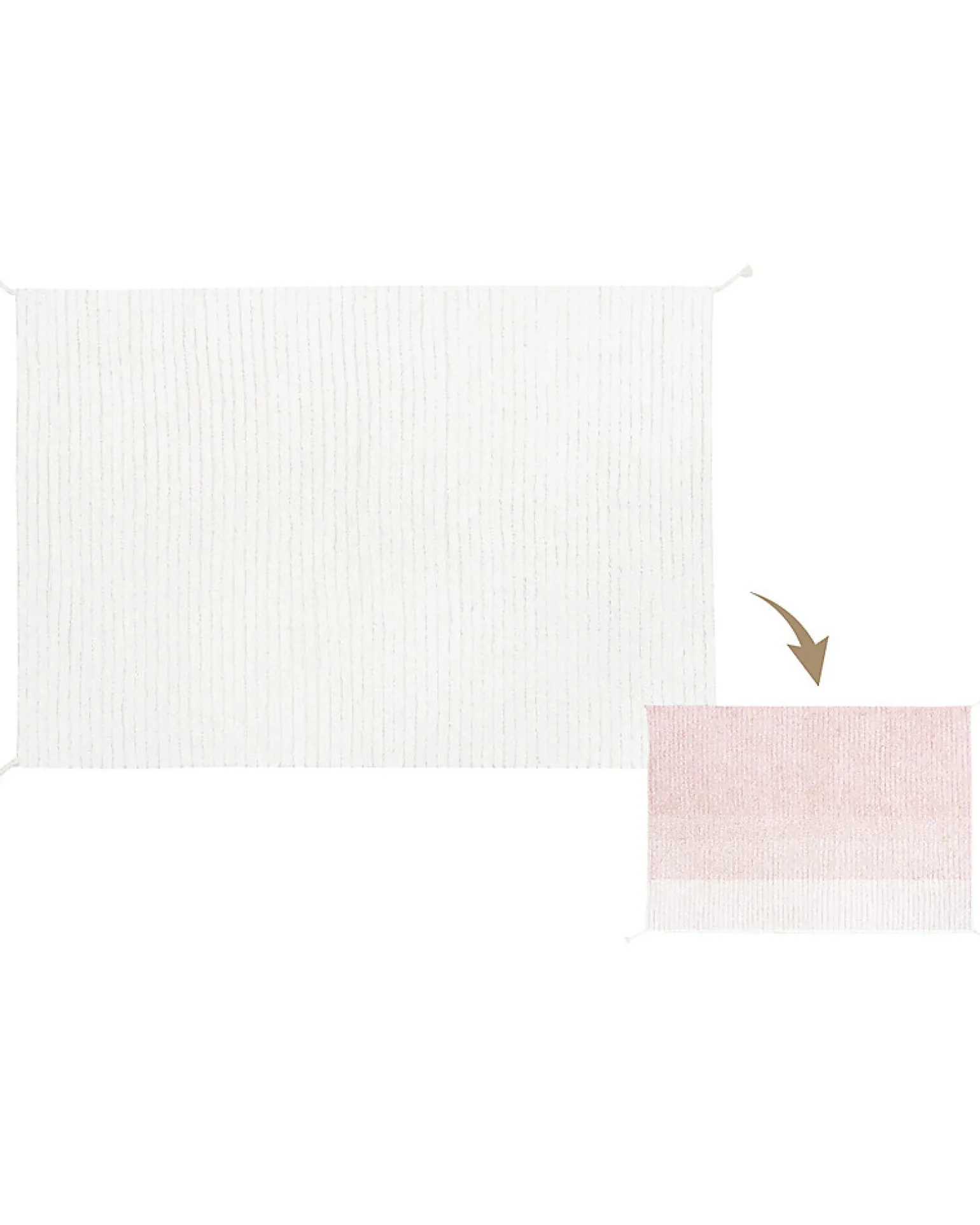 Tappeto Lavabile e Reversibile Gelato - Rosa - Cotone (120x160 cm)