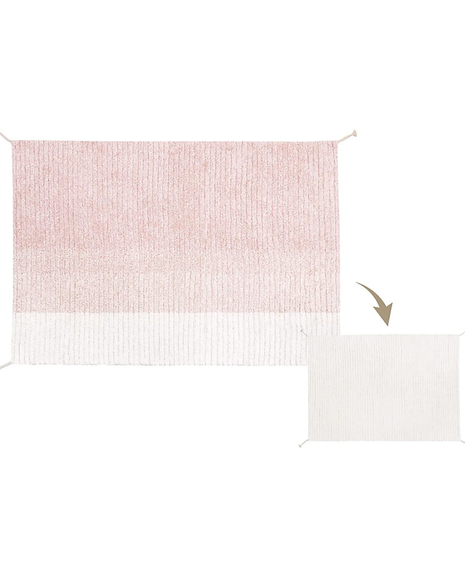 Tappeto Lavabile e Reversibile Gelato - Rosa - Cotone (120x160 cm)