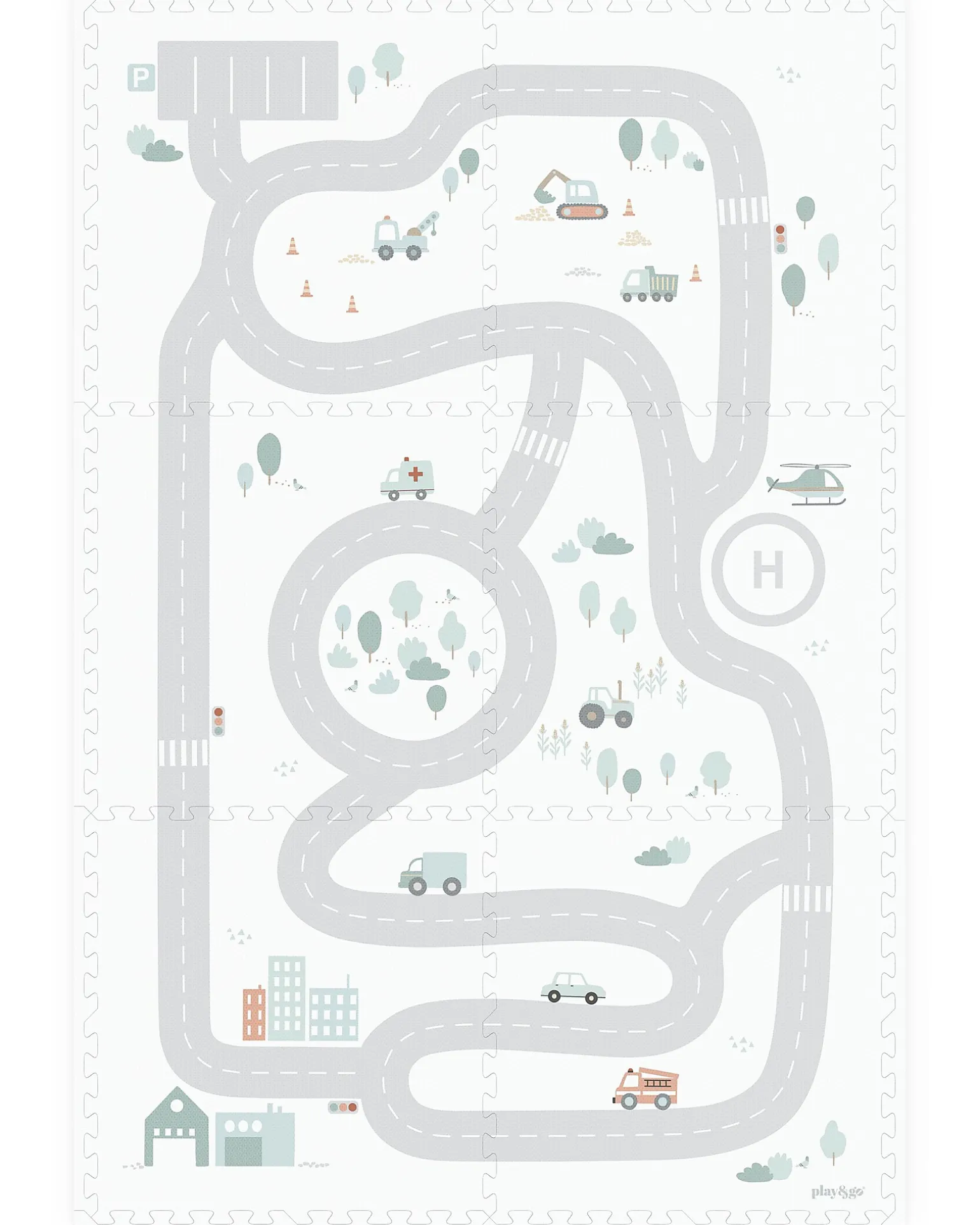 Tappeto Puzzle - Road - 120x180 cm - 100% EVA Foam