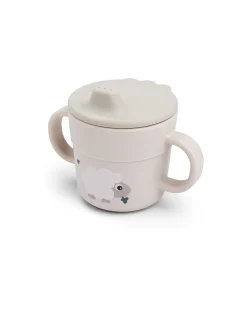 Tazza con Beccuccio e Manici - Tiny Farm - Sabbia - 100% Silicone Alimentare