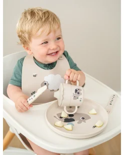 Tazza con Beccuccio e Manici - Tiny Farm - Sabbia - 100% Silicone Alimentare
