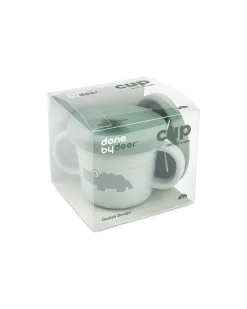 Tazza con Beccuccio e Snack Foodie - Croco - Verde - 100% PP Alimentare