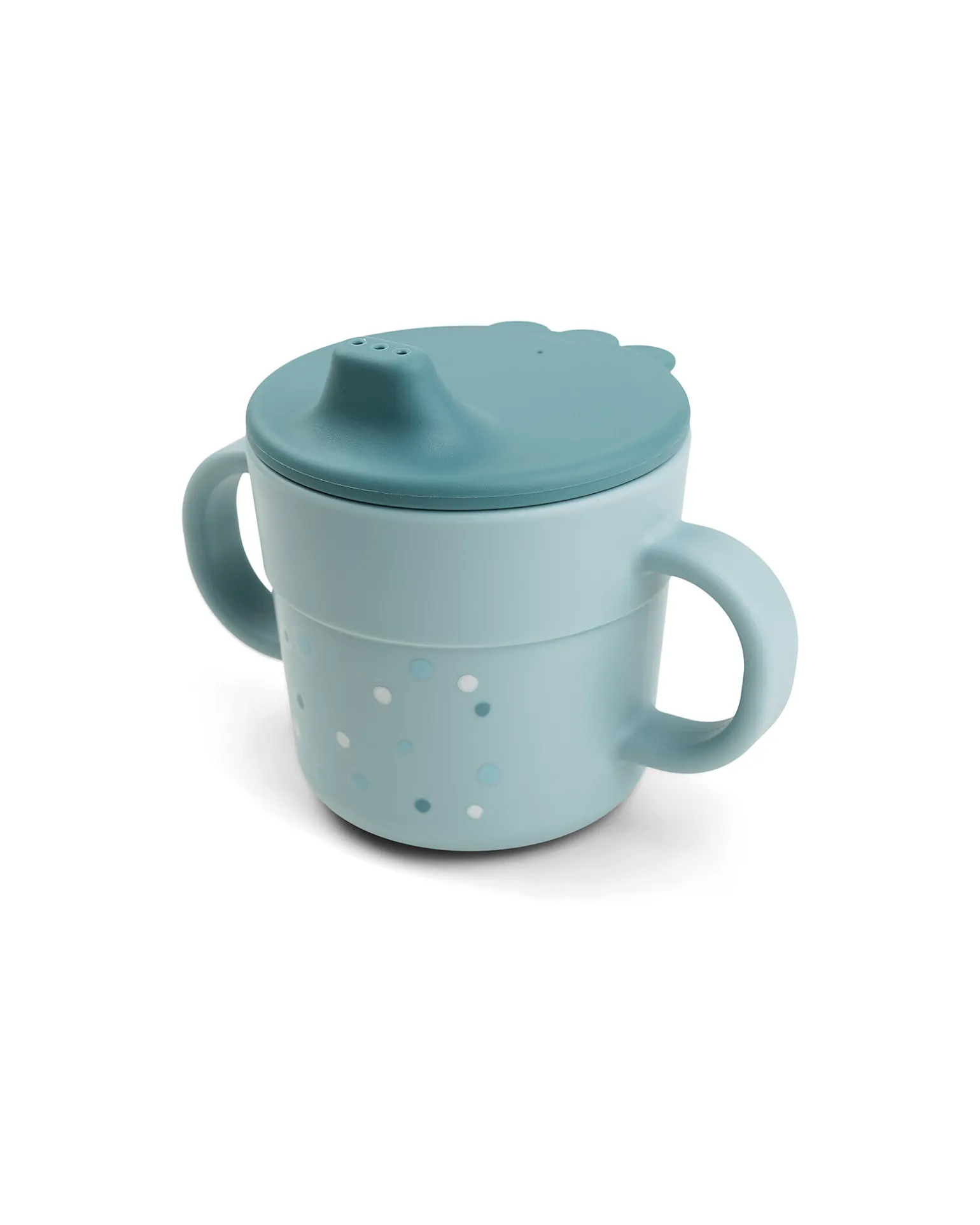 Tazza con Beccuccio - Happy Dots Blu - 100% PP Alimentare