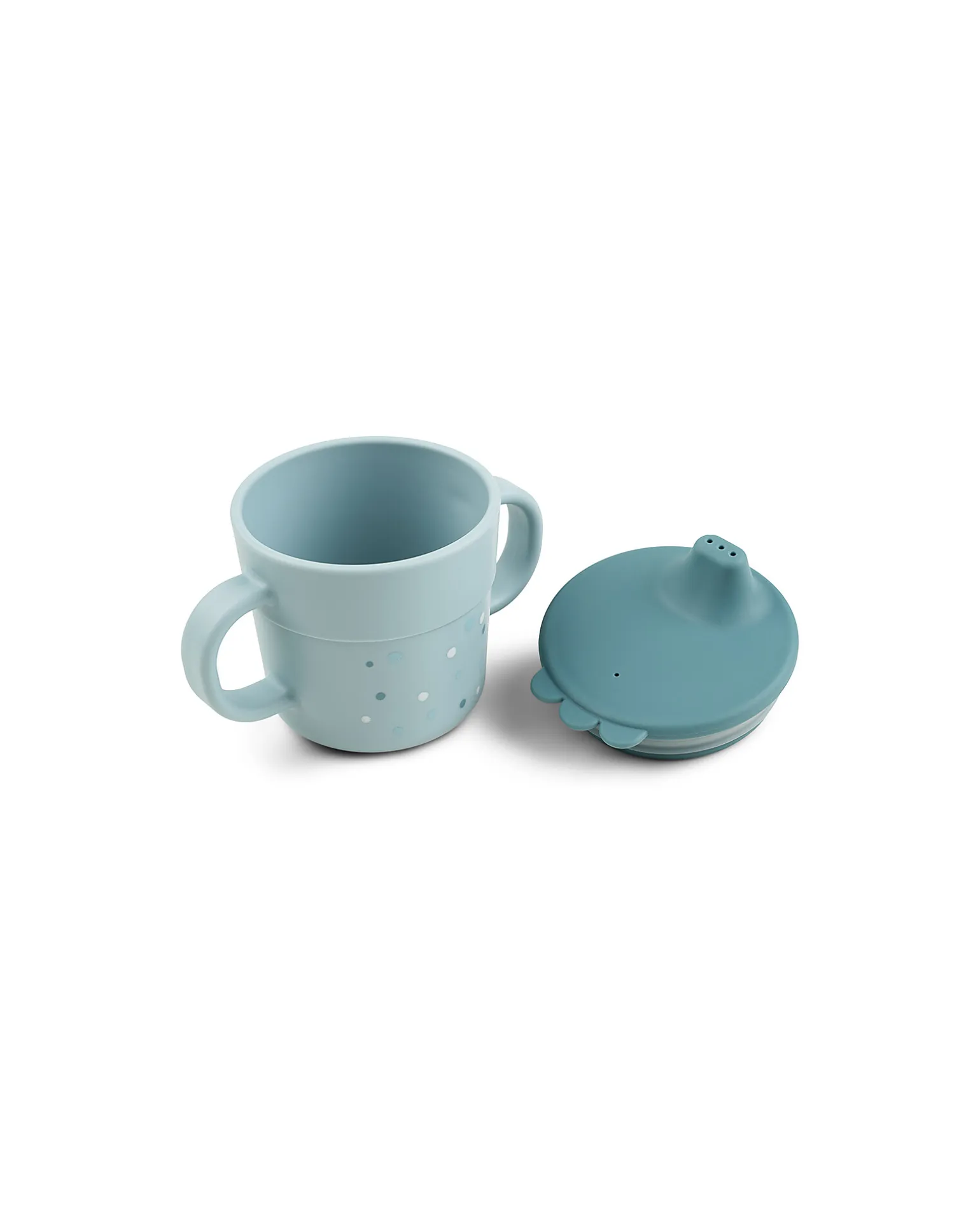 Tazza con Beccuccio - Happy Dots Blu - 100% PP Alimentare