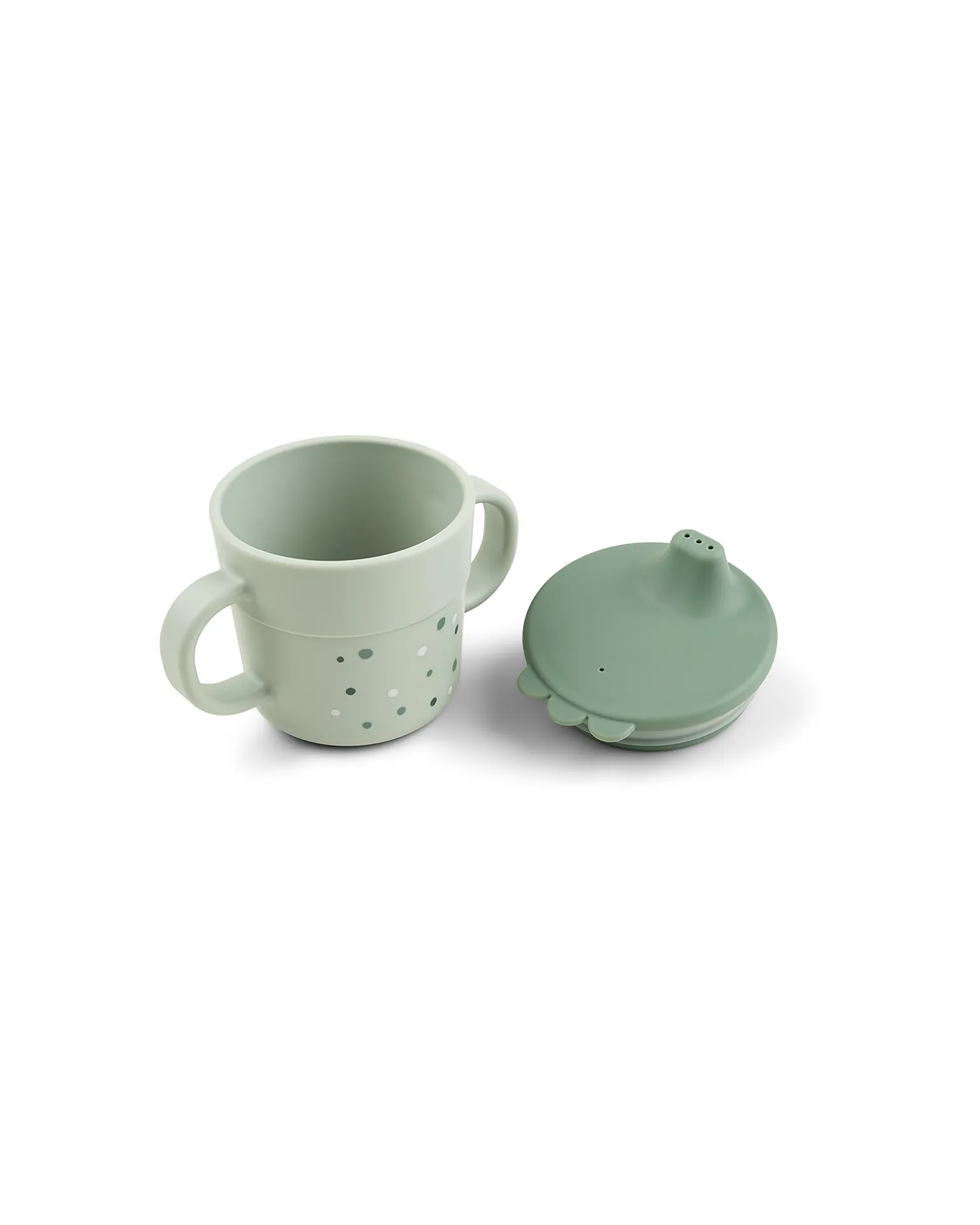 Tazza con Beccuccio - Happy Dots Verde - 100% PP Alimentare