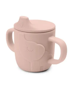 Tazza con Beccuccio Peekaboo - Elphee - Cipria - 100% Silicone Alimentare - con Due Manici