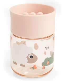 Tazza da Apprendimento con Bordo per Bere a 360° - Antigoccia - Tiny Farm - Cipria - 260 ml - 9m+