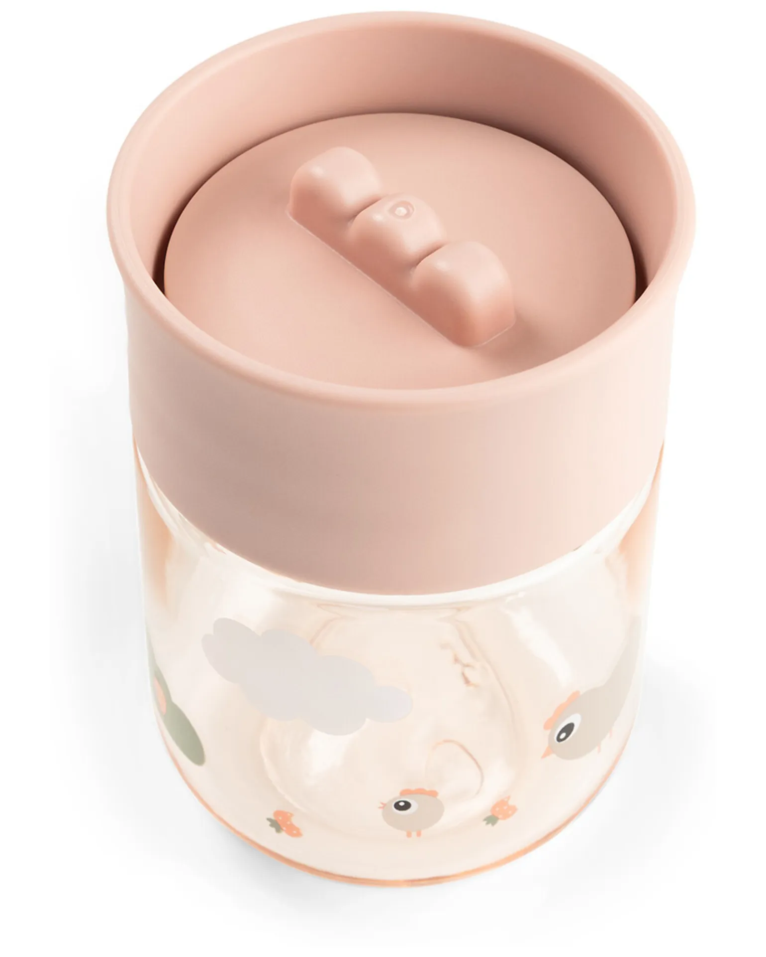 Tazza da Apprendimento con Bordo per Bere a 360° - Antigoccia - Tiny Farm - Cipria - 260 ml - 9m+