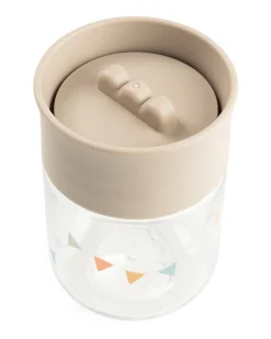 Tazza da Apprendimento con Bordo per Bere a 360° - Antigoccia - Celebration - Sabbia - 260 ml - 9m+