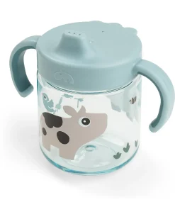 Tazza da Apprendimento con Manici Anti-Slip 260 ml - Tiny Farm - Blue