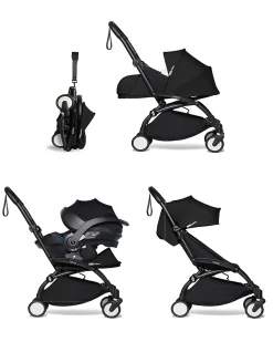 Telaio Passeggino BABYZEN YOYO² - Nero - Comprende cestino, borsa, cinghia trasporto!