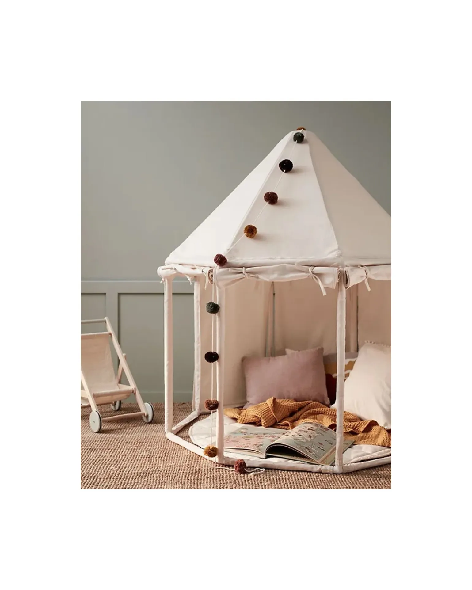Tenda da Gioco a Padiglione in Cotone - Bianco Sporco - Il rifugio perfetto!