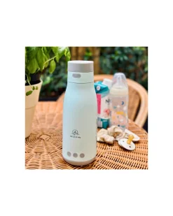 Thermos Doppia Alimentazione Yume Evolution - Azzurro- Il Primo Scaldabiberon Portatile Ideale per Latte Liquido e Artificiale
