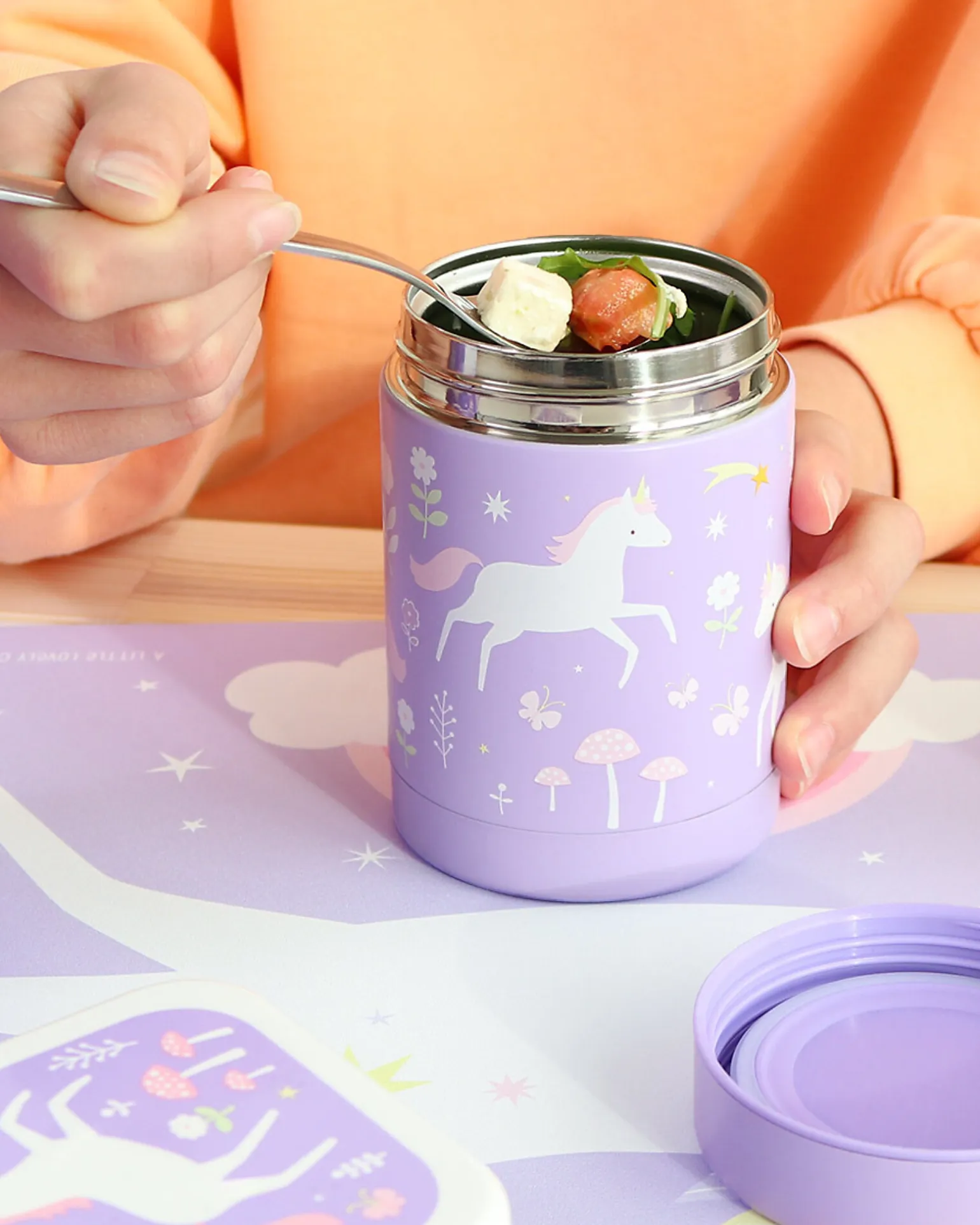 Thermos Porta Cibo in Acciaio Inossidabile - 300 ml - Unicorni
