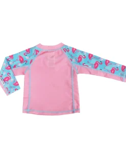 Top Maniche Lunghe da Bagno - Rash Guard per Neonato - Franny il Fenicottero