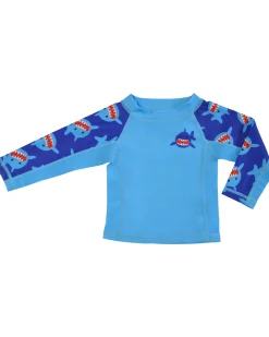 Top Maniche Lunghe da Bagno - Rash Guard per Neonato - Sherman lo Squalo