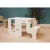 Torre Montessori 2 in 1 - Bianco - Convertibile in Tavolo+Sedia